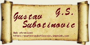 Gustav Subotinović vizit kartica